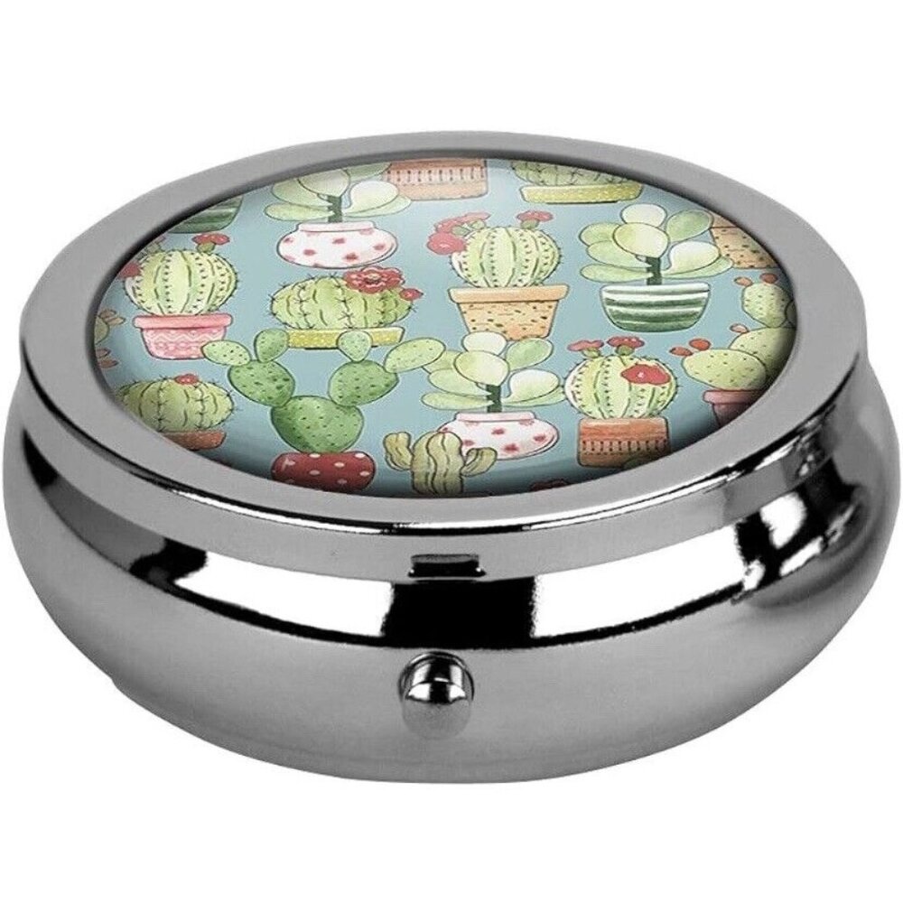 Medicine Pill Holder 3 Compartments Divider Easy Carry In Purse Take Along Small